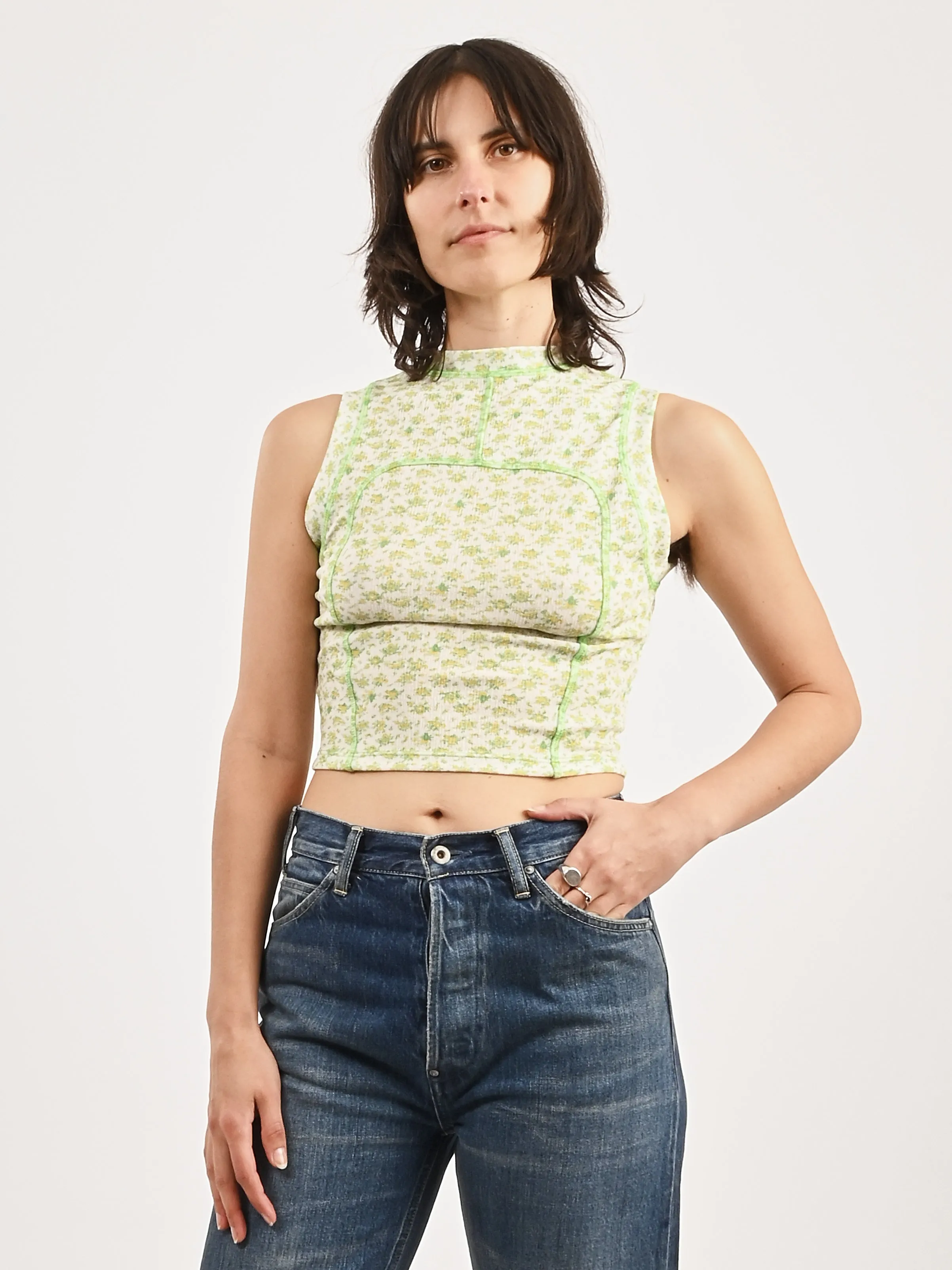 Lemon/Lime Cropped Scuba Tank sold by Frances May Houseline product image thumbnail 2