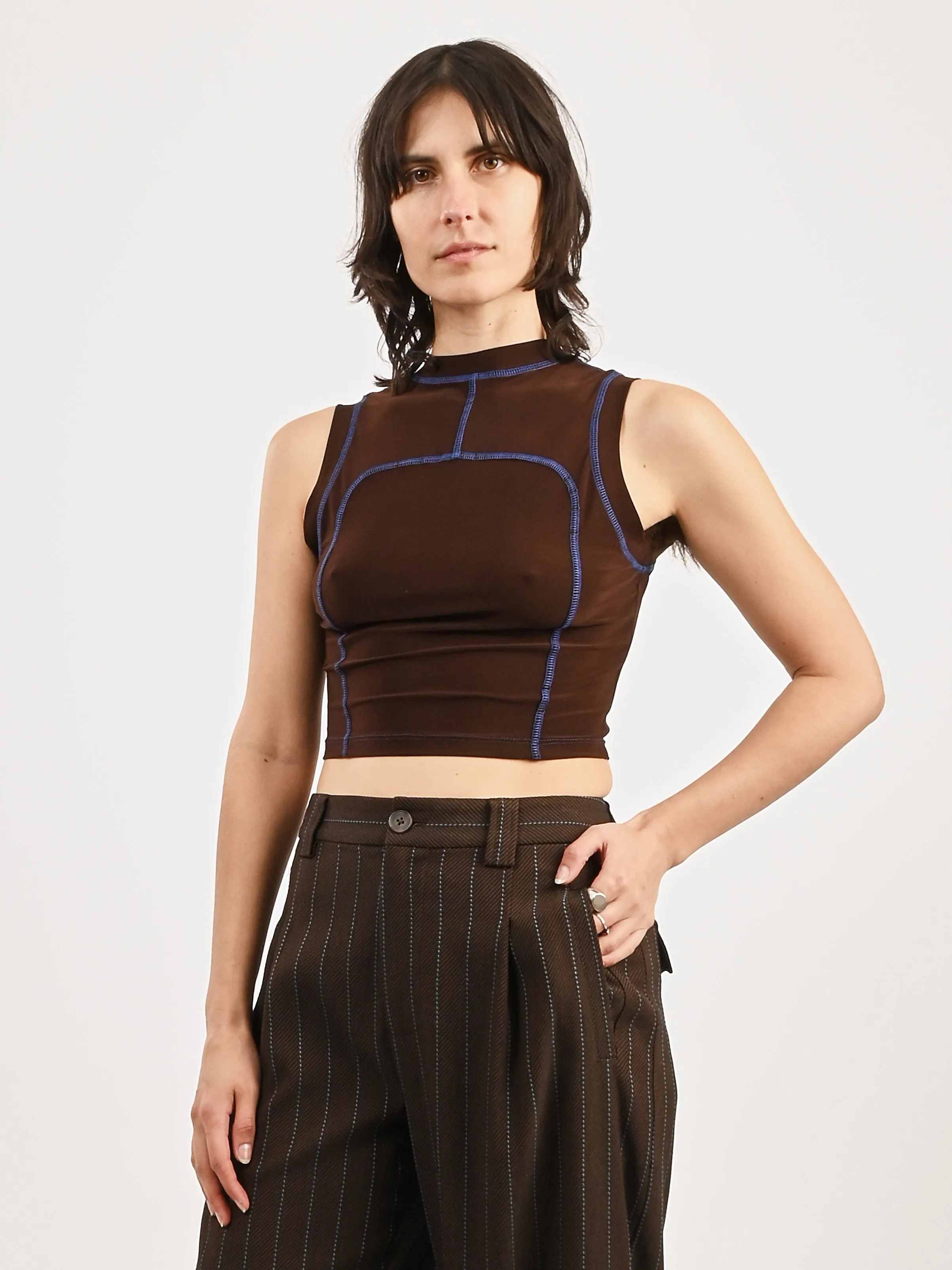 Bark/Cobalt Cropped Scuba Tank sold by Frances May Houseline product image thumbnail 2