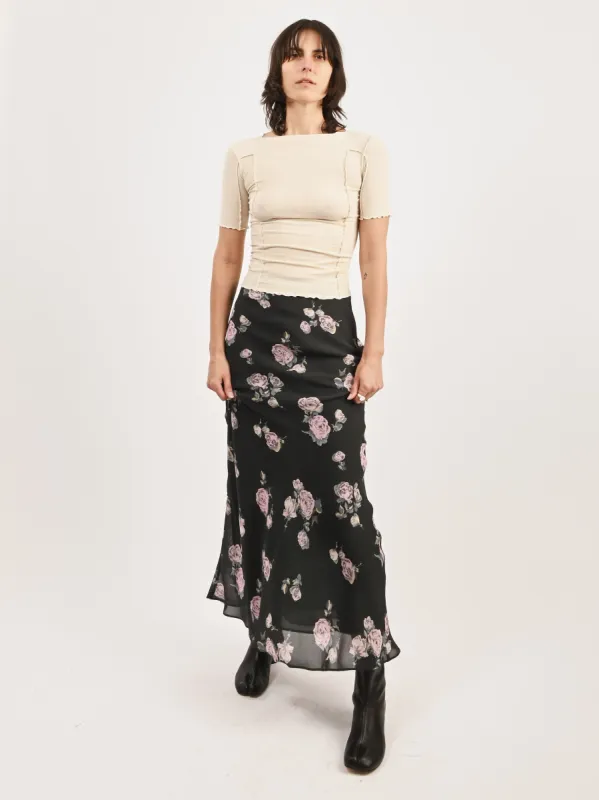 Climbing Ivy Fluid Crepe Maxi Skirt sold by Frances May Houseline