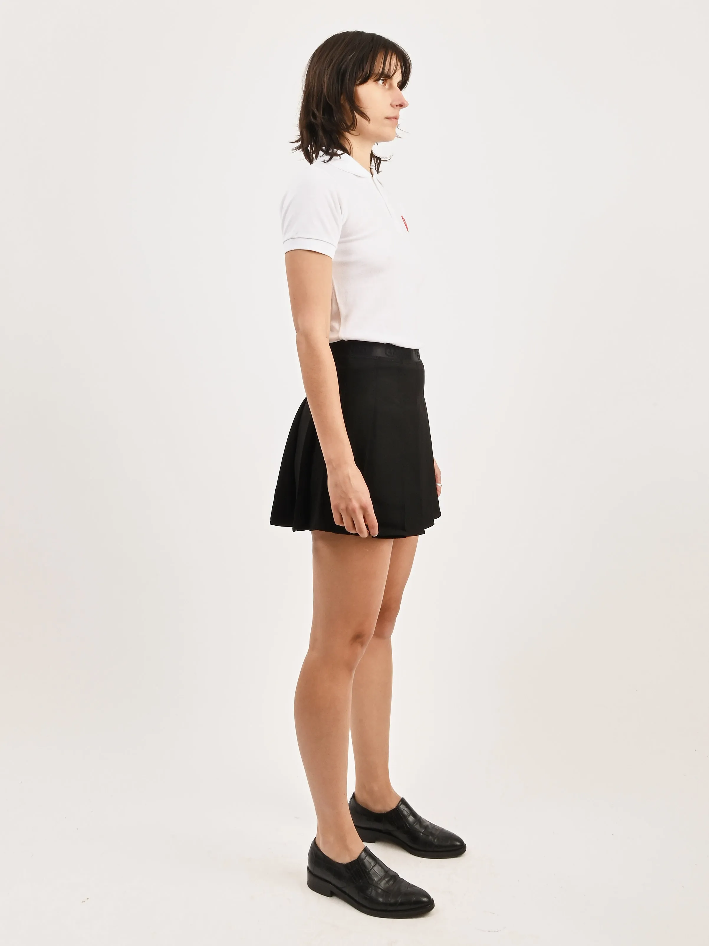 Black Light Twill Pleated Mini Skirt sold by Frances May Houseline product image thumbnail 4