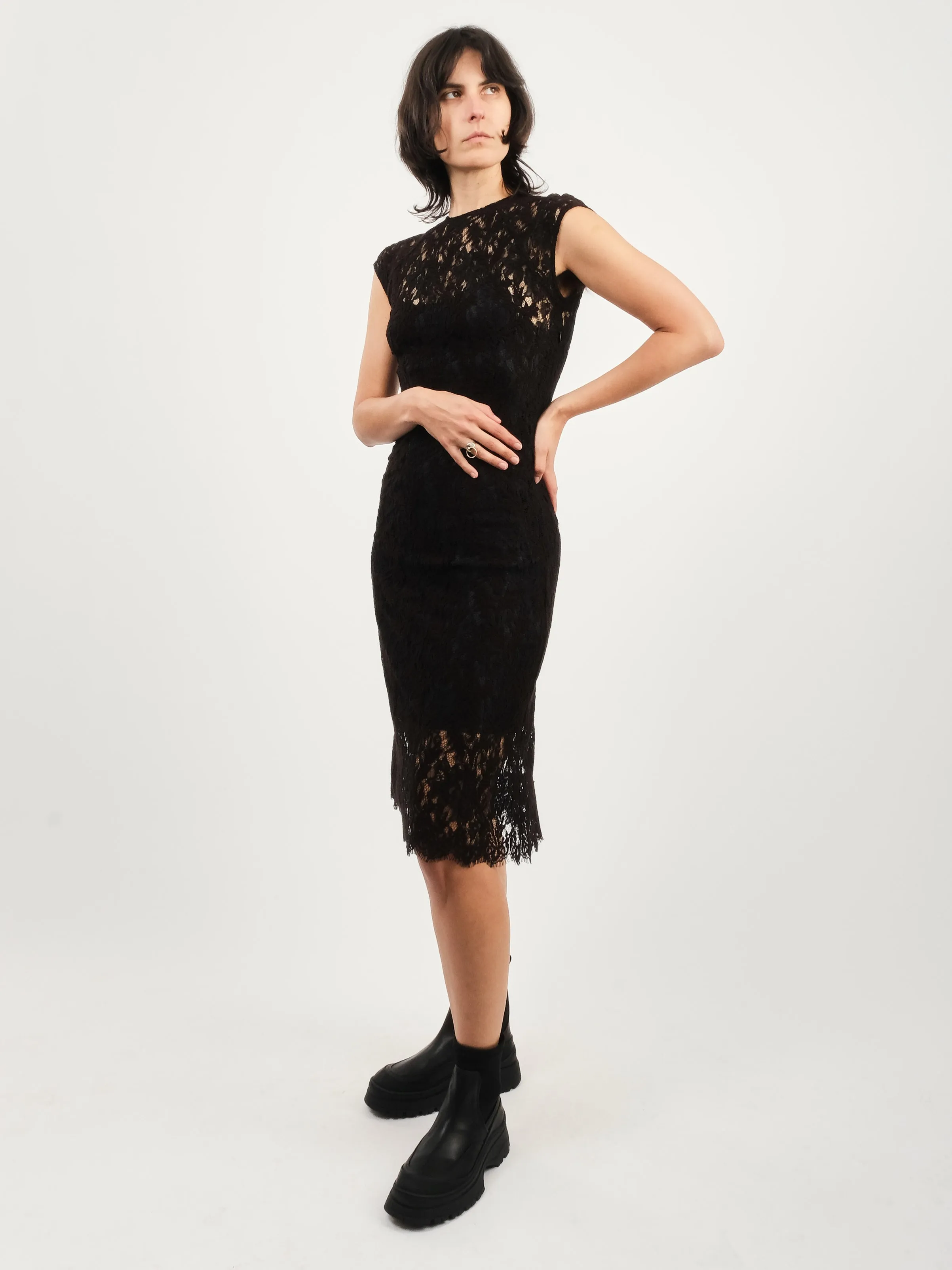 Black Lace Erika Dress sold by Frances May Houseline product image thumbnail 2