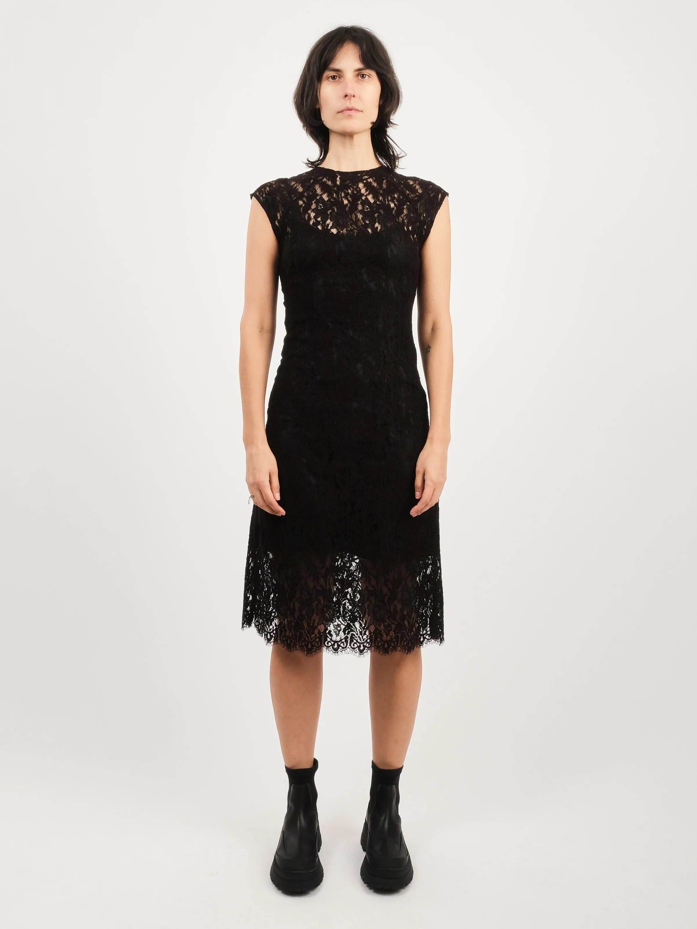 Black Lace Erika Dress sold by Frances May Houseline