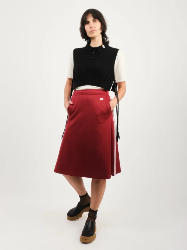 Black/Clear Knit Collared Bib W/Ties & Emb sold by Frances May Houseline