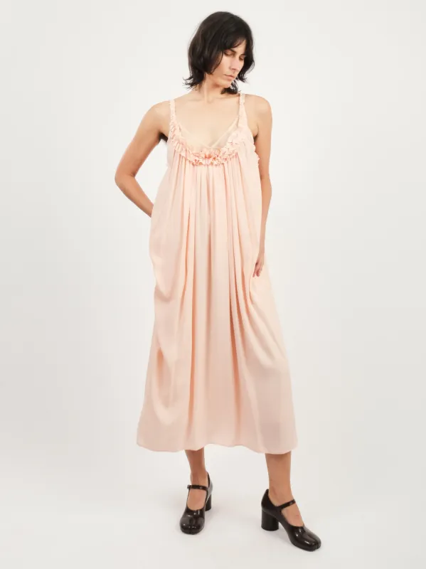 Peach Integrated Bra Tulip Dress made by Simone Rocha