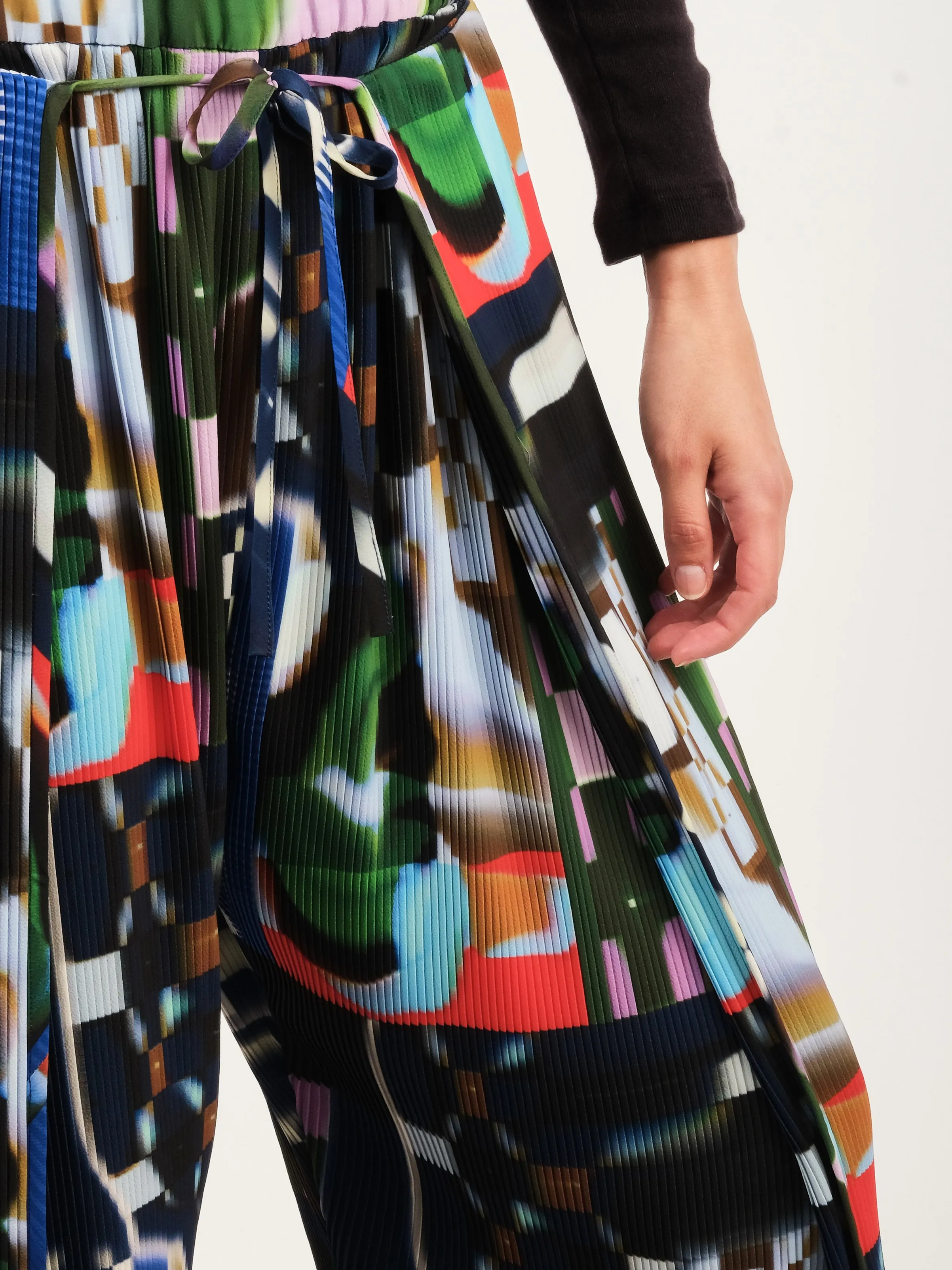 Kaleidoscope Tetris Knight Plisse Pants sold by Frances May Houseline product image thumbnail 4