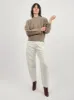 Oatmeal Molve Cable Knit Crew Neck sold by Frances May Houseline
