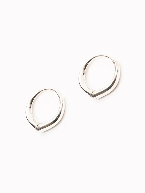 Silver Large Hellenic Hoops sold by Frances May Houseline