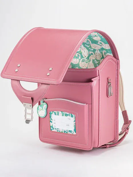 Peach X Rest On Lake Randoseru Cowhide Hybrid Backpack sold by Frances May Houseline