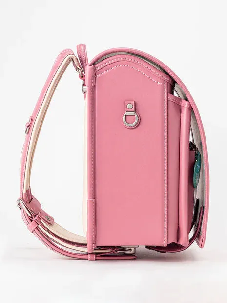Peach X Rest On Lake Randoseru Cowhide Hybrid Backpack sold by Frances May Houseline product image thumbnail 2
