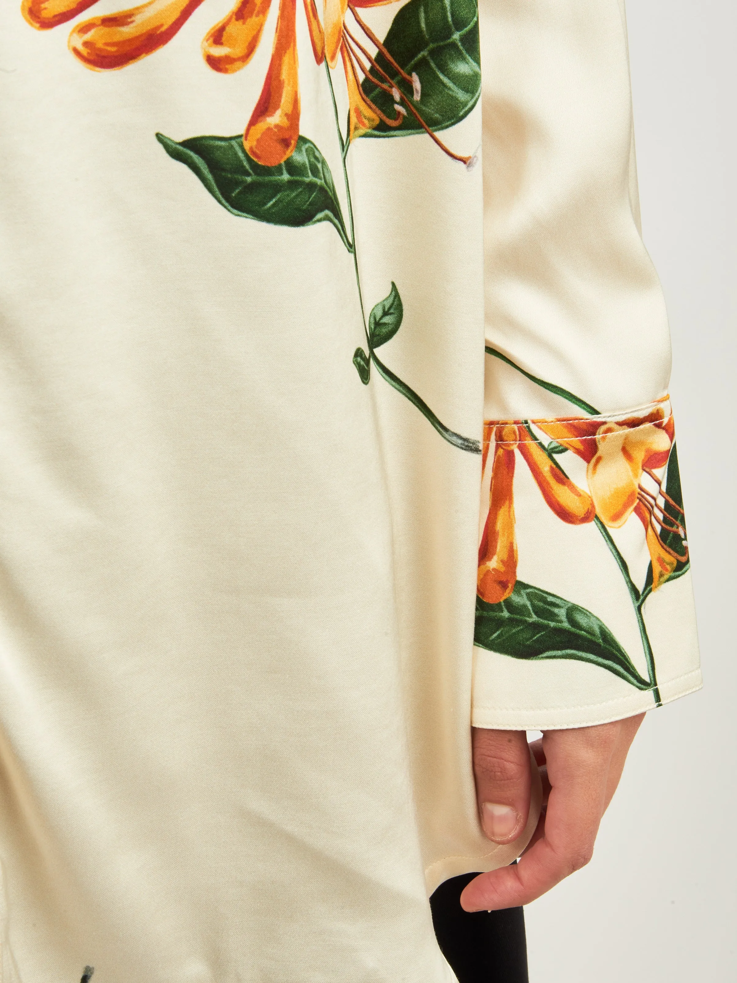 Ecru/Orange Honeysuckle Shirt sold by Frances May Houseline product image thumbnail 5