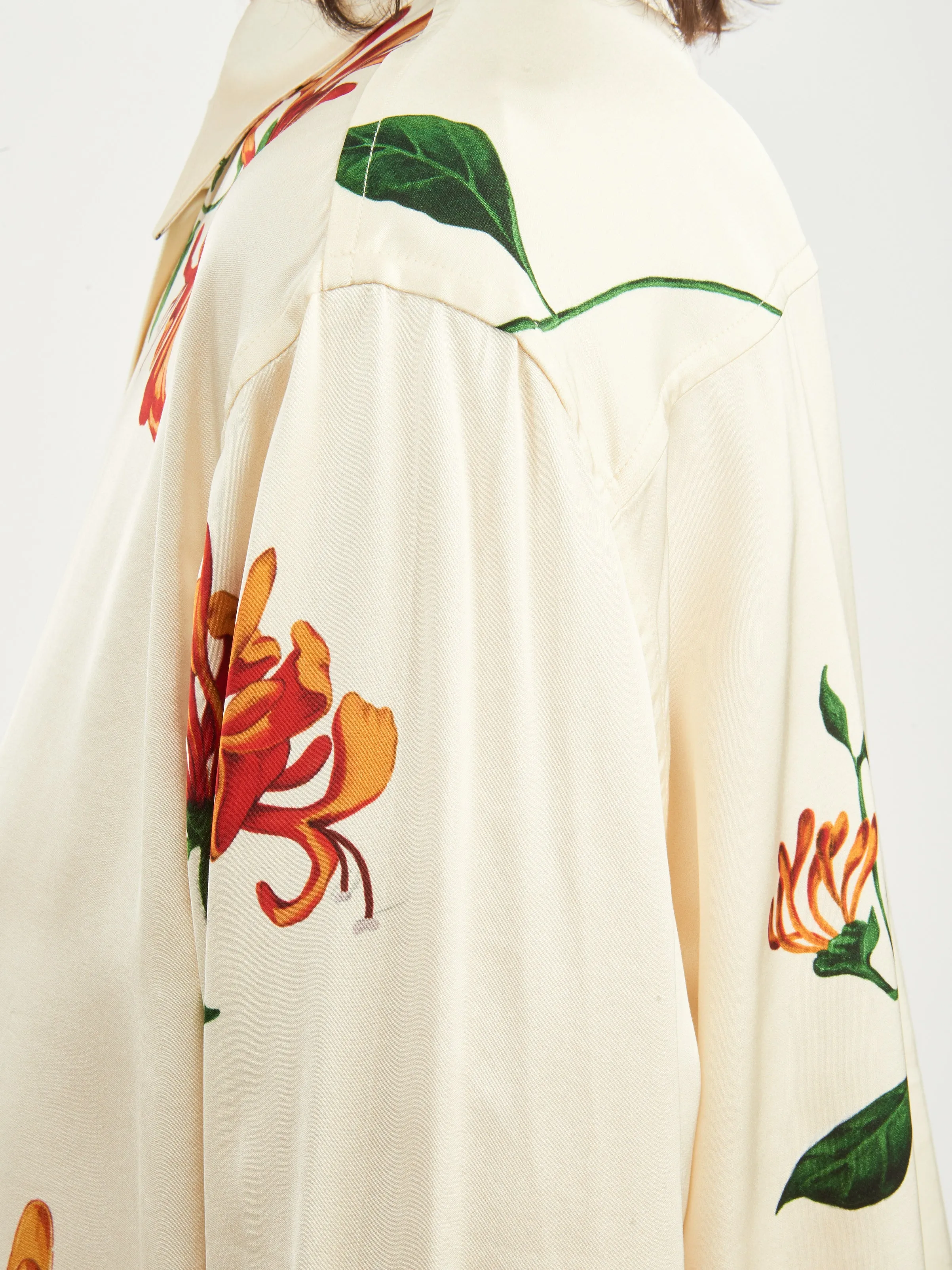 Ecru/Orange Honeysuckle Shirt sold by Frances May Houseline product image thumbnail 4