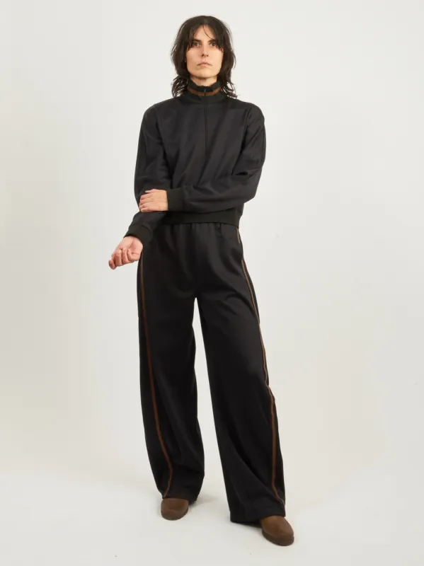 Black Active Knit Cropped Sweatshirt sold by Frances May Houseline