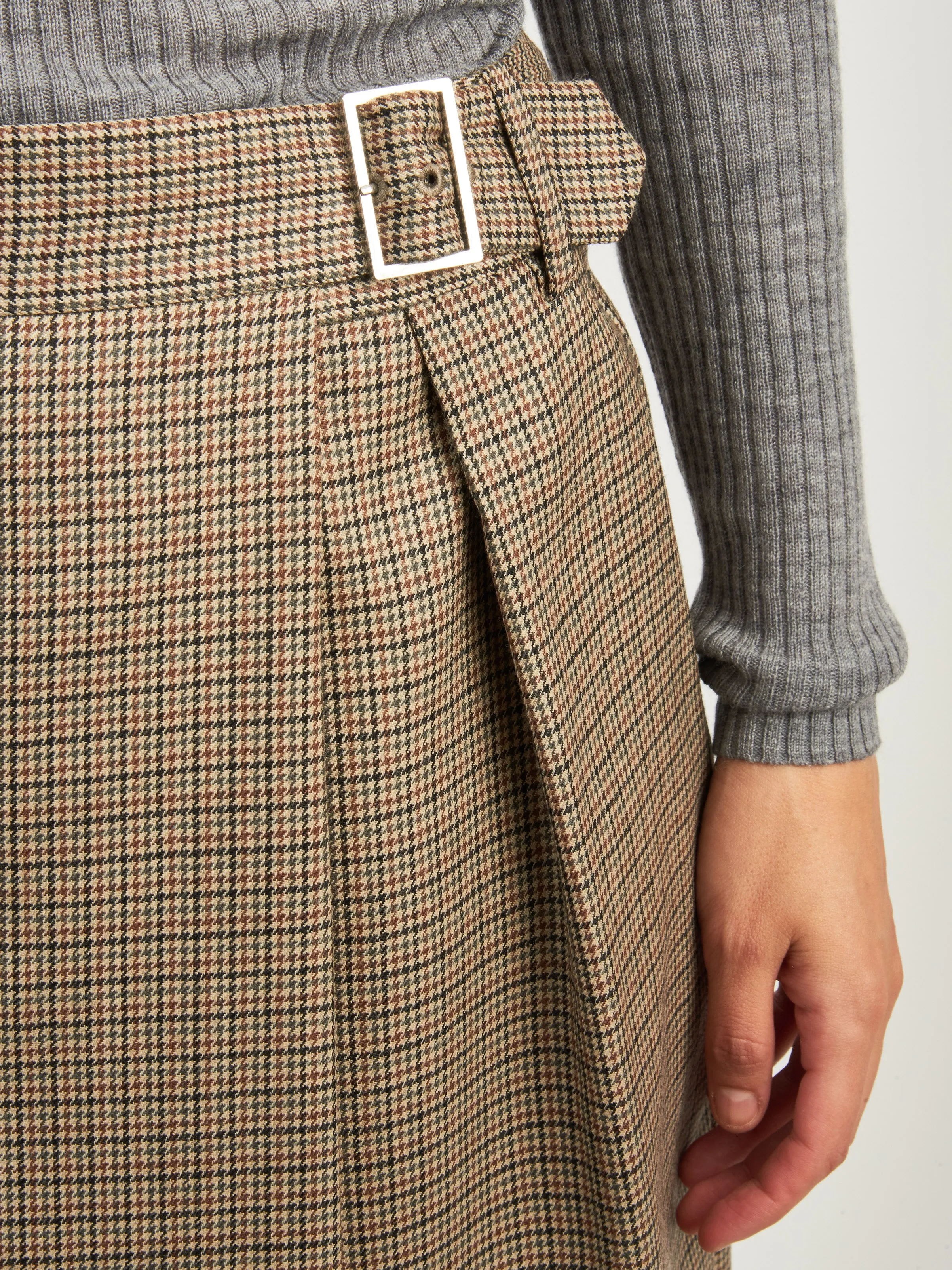 Tan/Multi Thomas Menswear Check Wrap Culotte sold by Frances May Houseline product image thumbnail 3