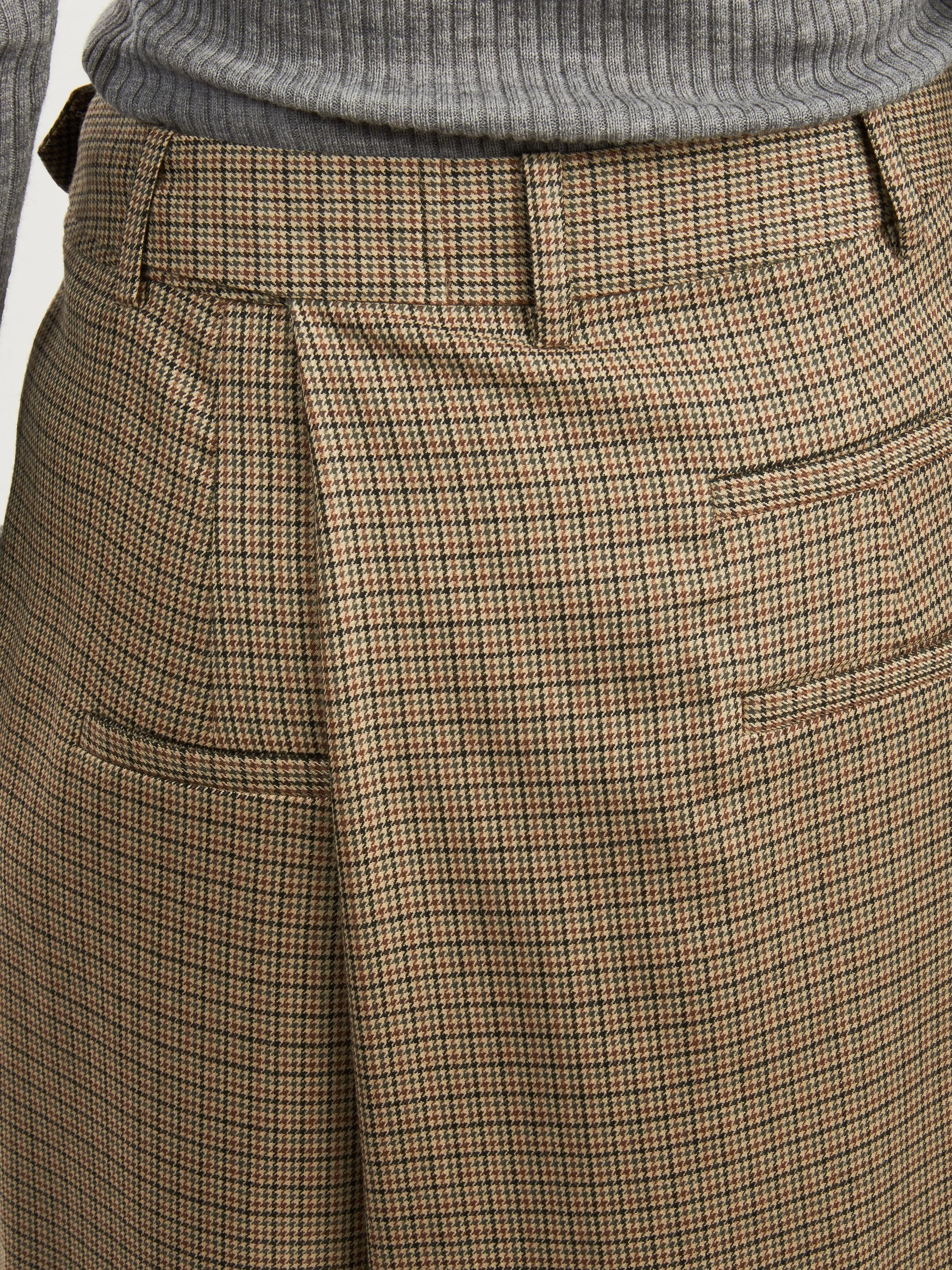 Tan/Multi Thomas Menswear Check Wrap Culotte sold by Frances May Houseline product image thumbnail 5