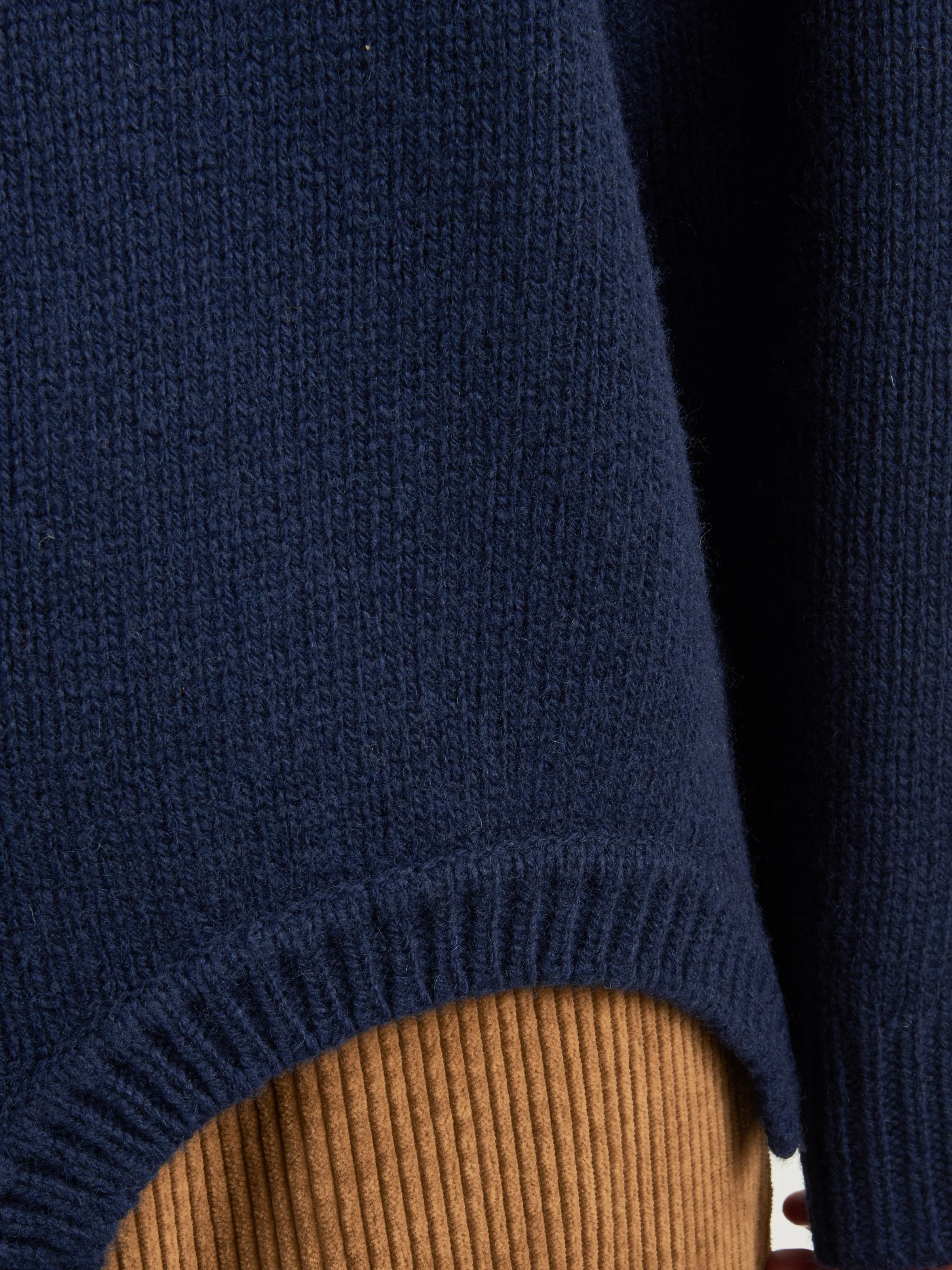 Navy Soft Lambswool Sweater w/ Cut Out Detail sold by Frances May Houseline product image thumbnail 5