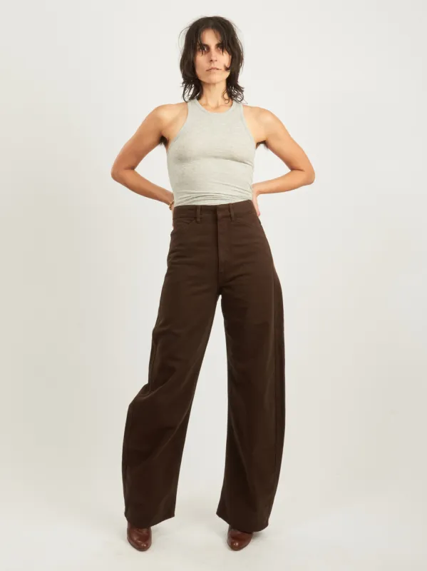 Heather Grey Circular Fine Rib T Tank sold by Frances May Houseline