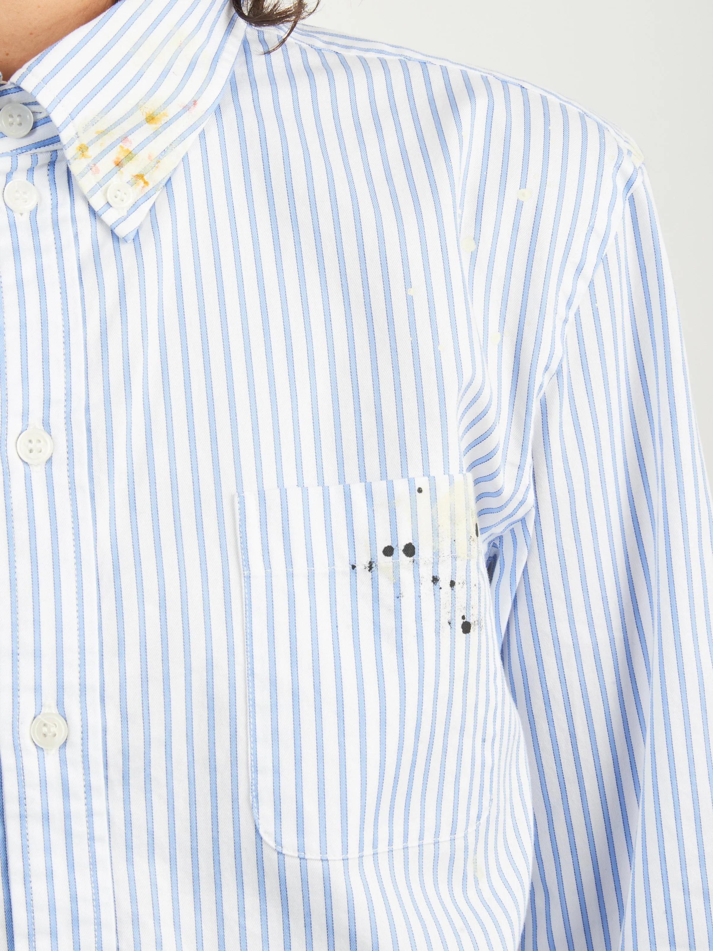Blue Stripe Painter Shirt sold by Frances May Houseline product image thumbnail 3
