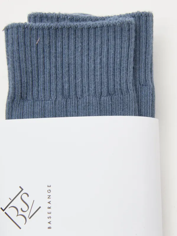 Fiba Blue Rib Overankle Socks sold by Frances May Houseline