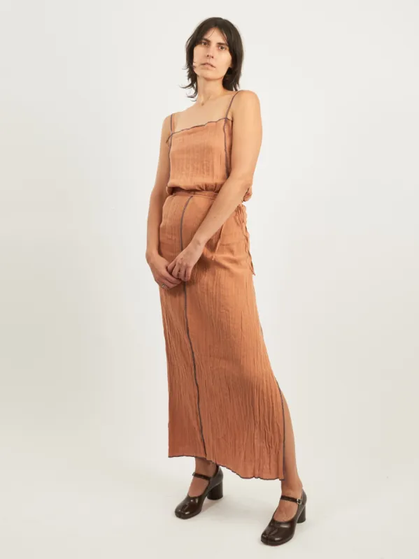 Brick Shok Wrap Skirt sold by Frances May Houseline