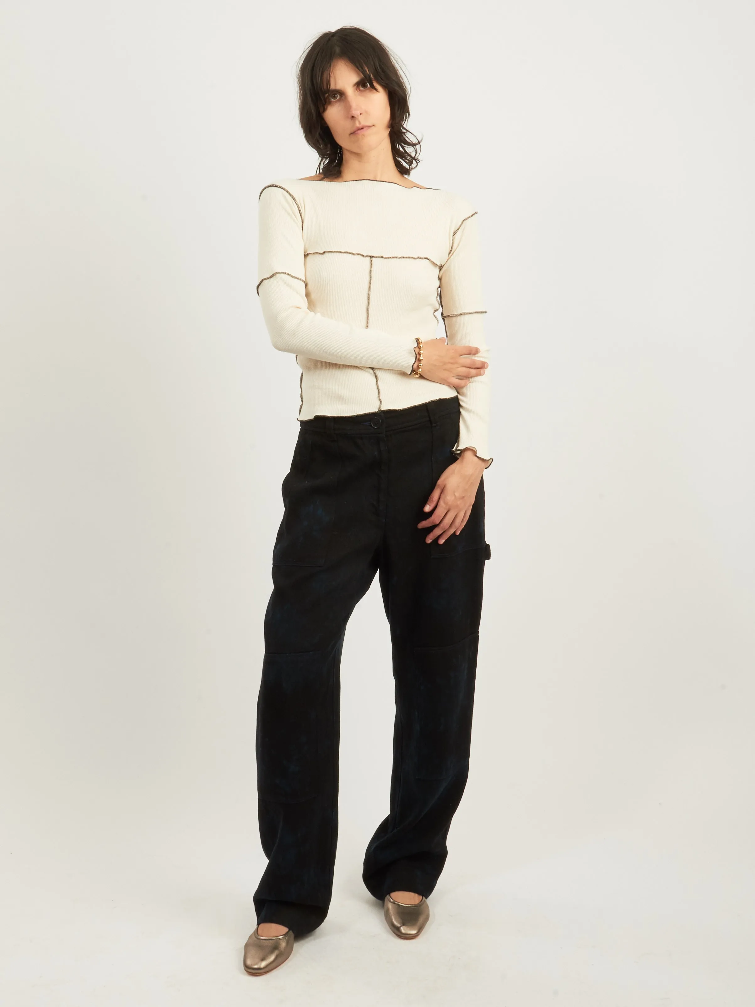 Undyed Cinder Longsleeve sold by Frances May Houseline