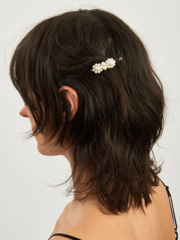 Pearl Mini Flower Hair Clip made by Simone Rocha