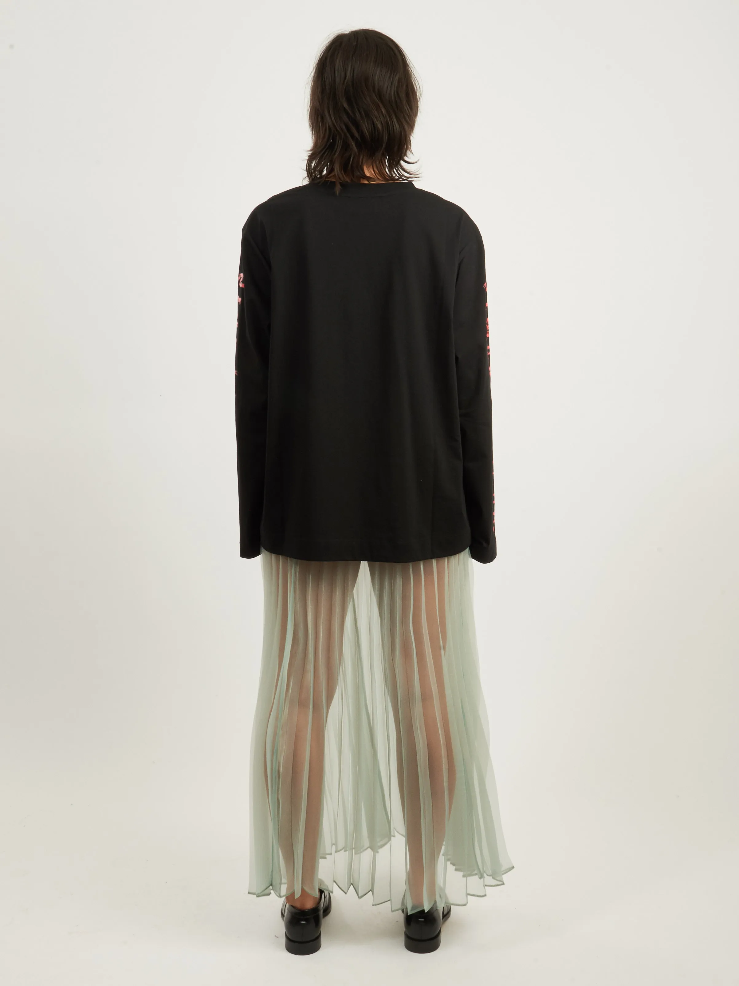 Black/Red L/S T-Shirt w/ Ribbon Logo Print sold by Frances May Houseline product image thumbnail 5