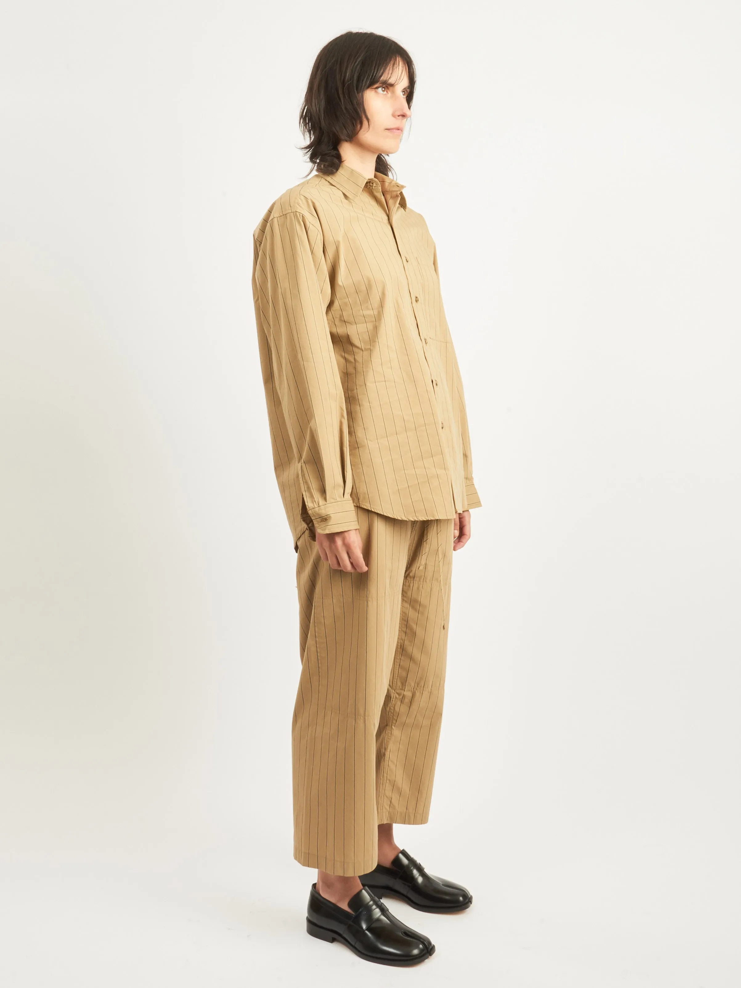 Camel/Black Stripe Big Button Up sold by Frances May Houseline product image thumbnail 5