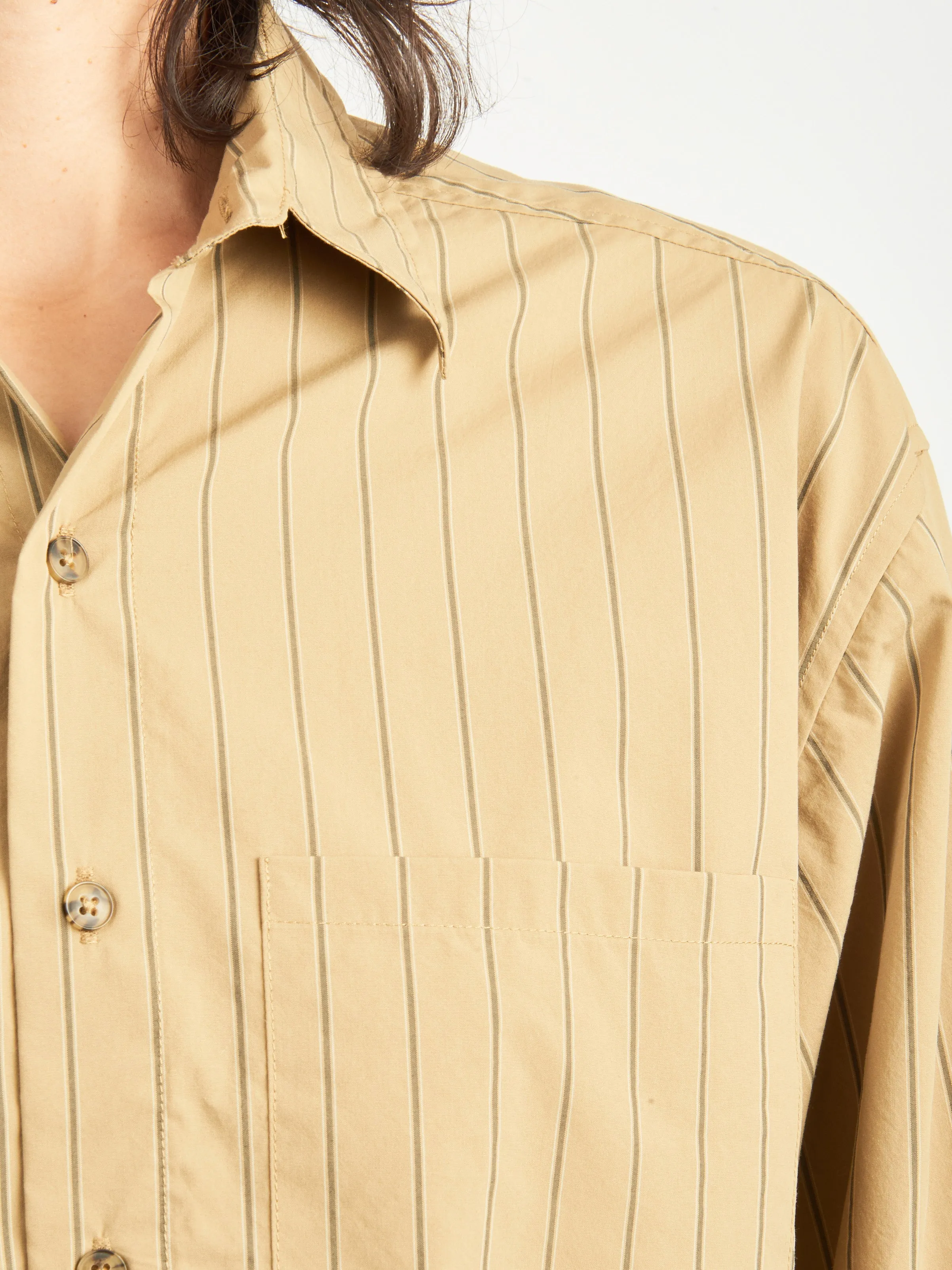 Camel/Black Stripe Big Button Up sold by Frances May Houseline product image thumbnail 3