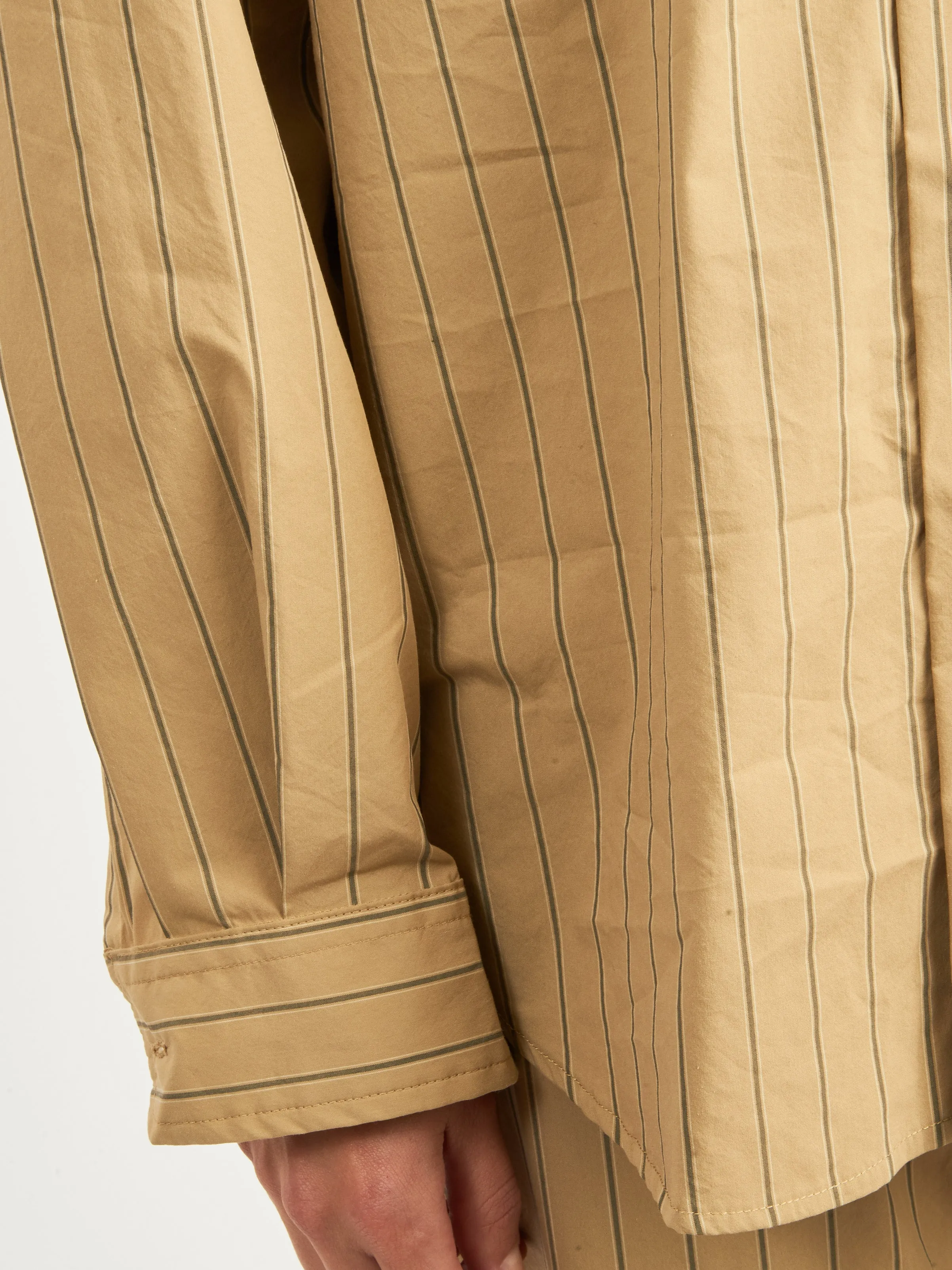 Camel/Black Stripe Big Button Up sold by Frances May Houseline product image thumbnail 4