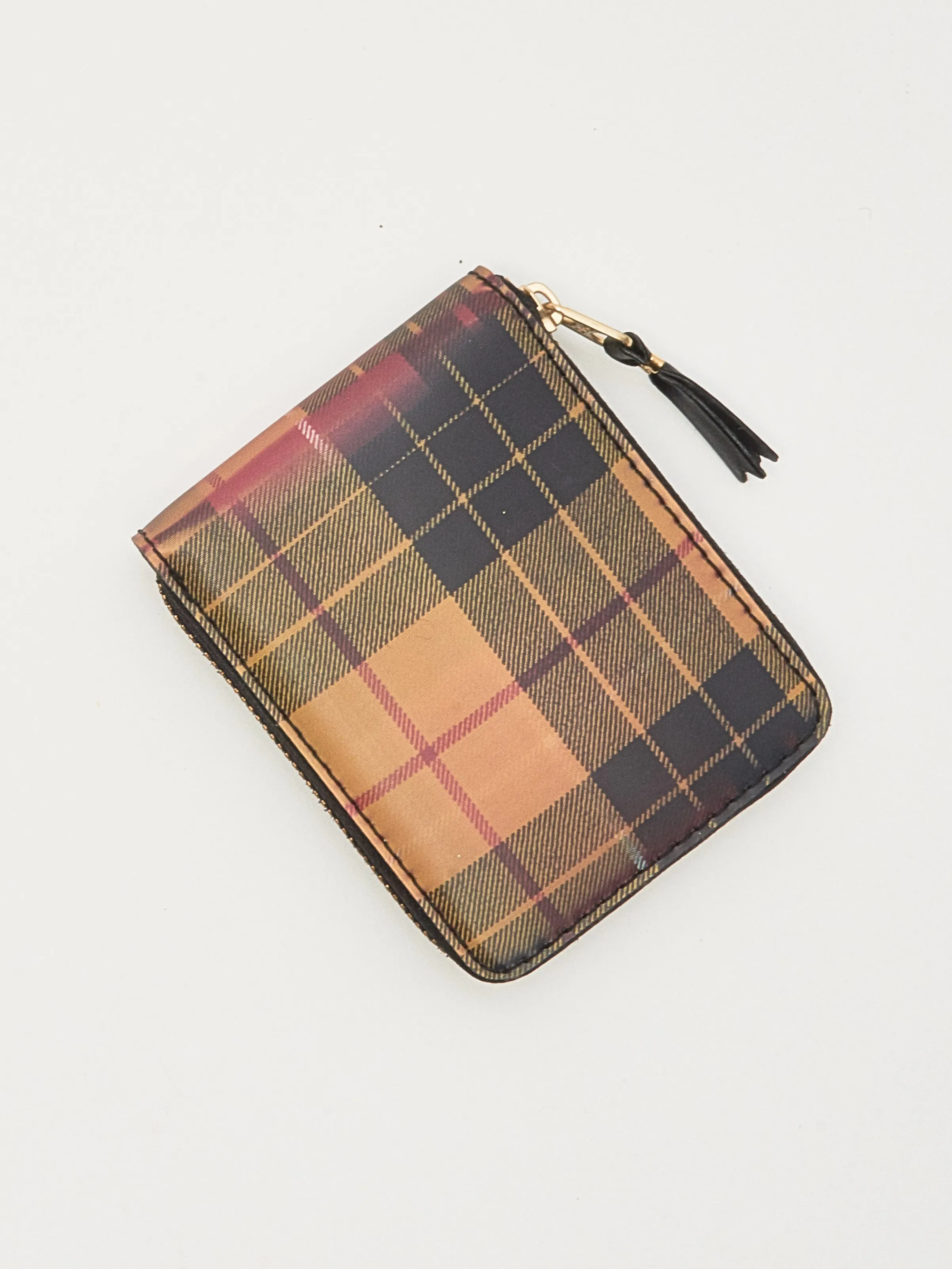 Red/Yellow Lenticular Tartan Small Zip Around Wallet sold by Frances May Houseline product image thumbnail 2