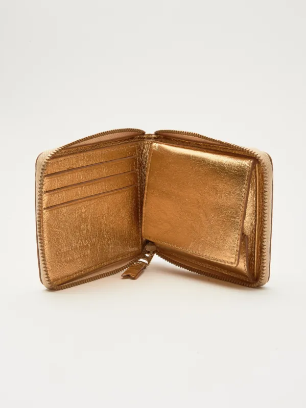 Gold Small Zip Around Wallet sold by Frances May Houseline