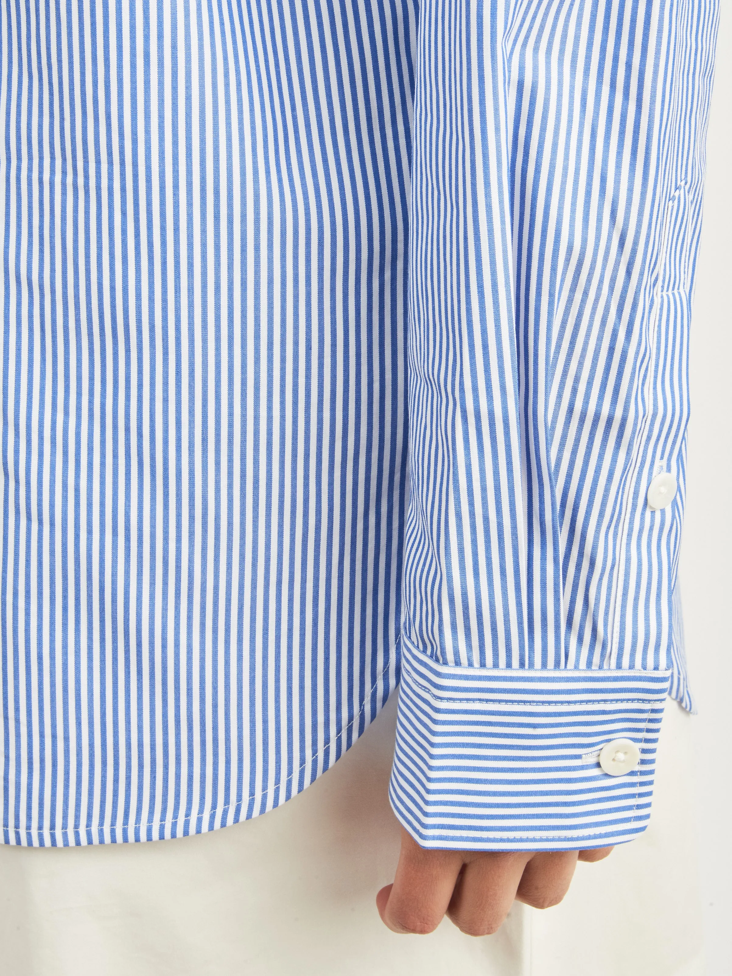 Blue/Multi Striped Charlie Men's Slim Shirt sold by Frances May Houseline product image thumbnail 5