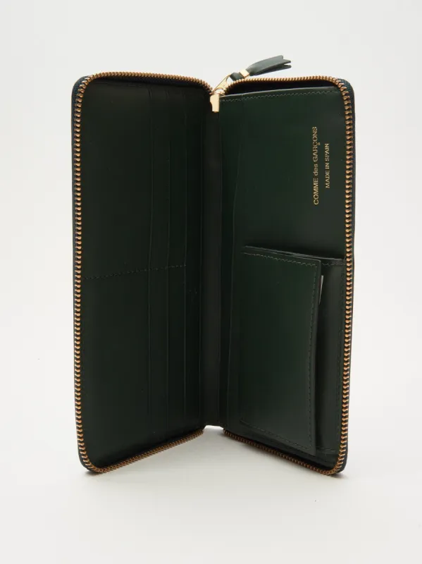 Bottle Green Classic Zip Wallet made by Comme des Garcons