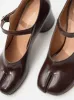 Brown Tabi Mary-Janes sold by Frances May Houseline
