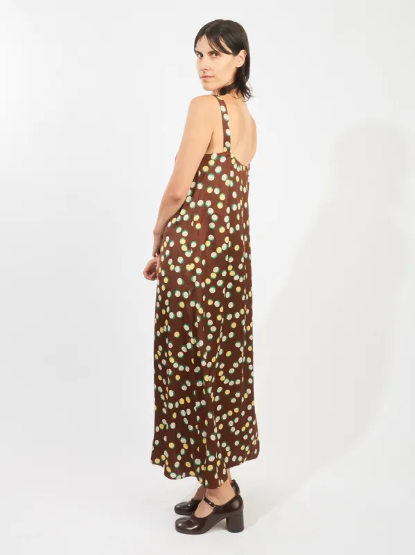 Brown/Multi Bubble Dot Dress made by BODE