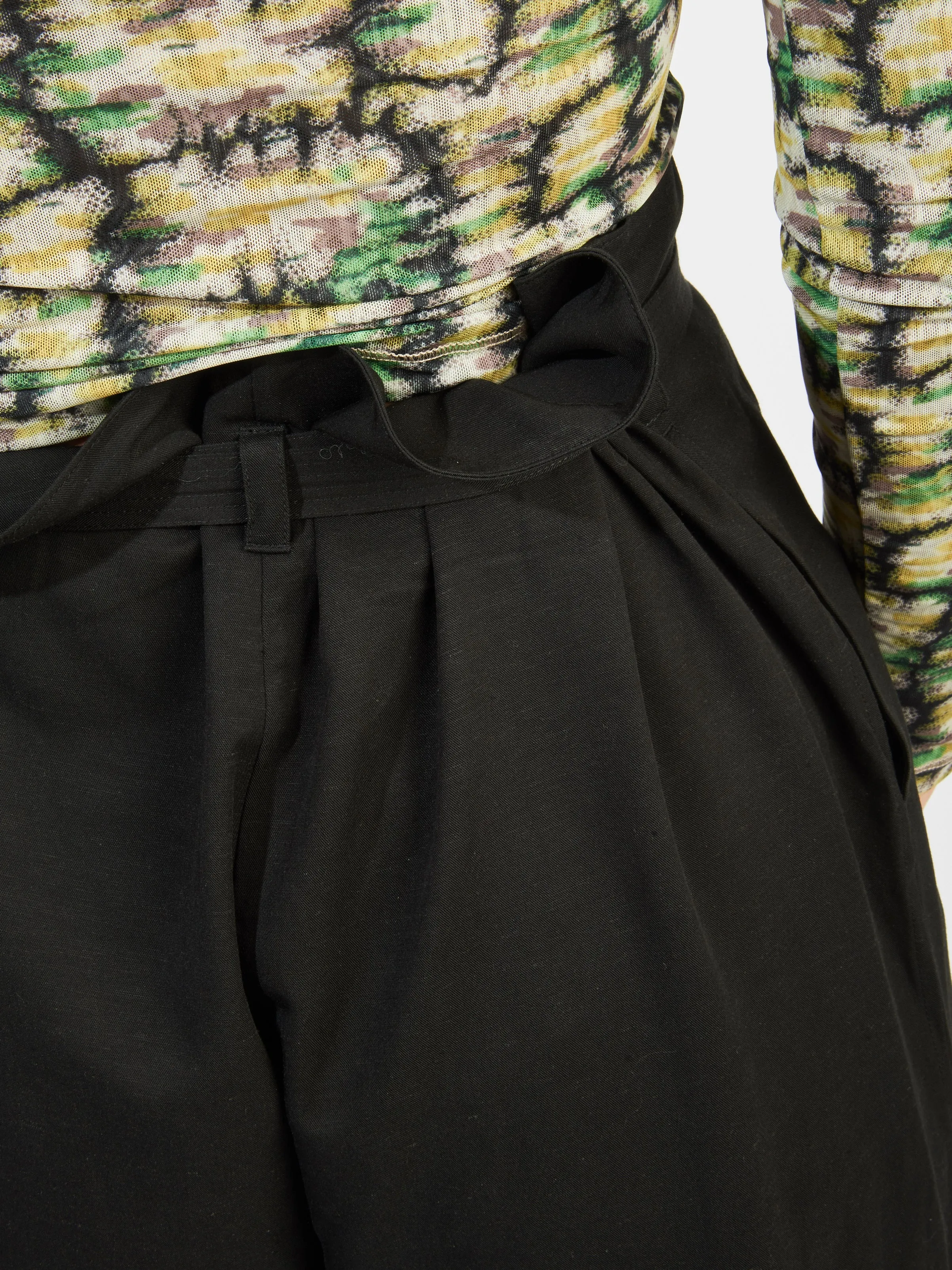 Black Fluid Tie-Waist Trousers sold by Frances May Houseline product image thumbnail 4