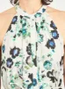 White Floral Halter Midi Dress sold by Frances May Houseline