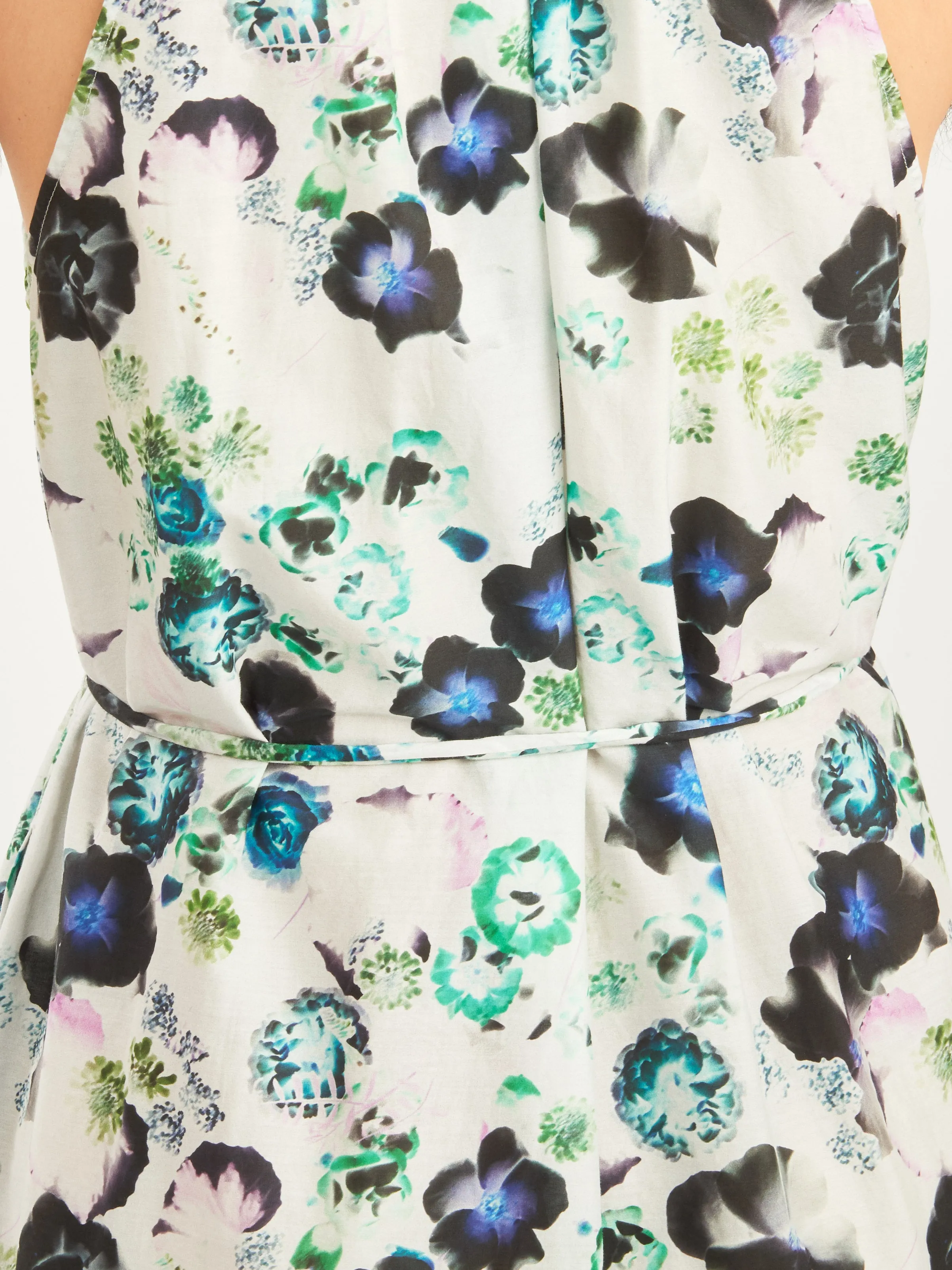 White Floral Halter Midi Dress sold by Frances May Houseline product image thumbnail 4