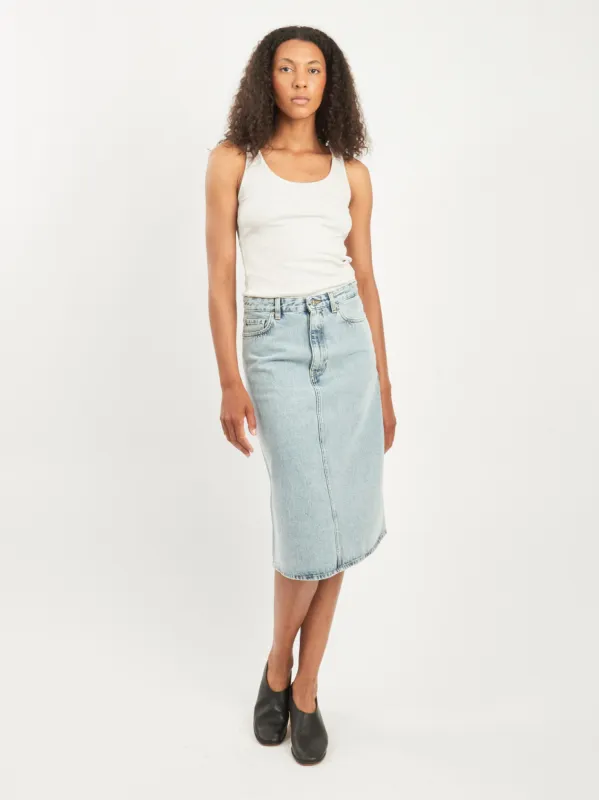 Pale Grey Melange Classic Rib Tank sold by Frances May Houseline