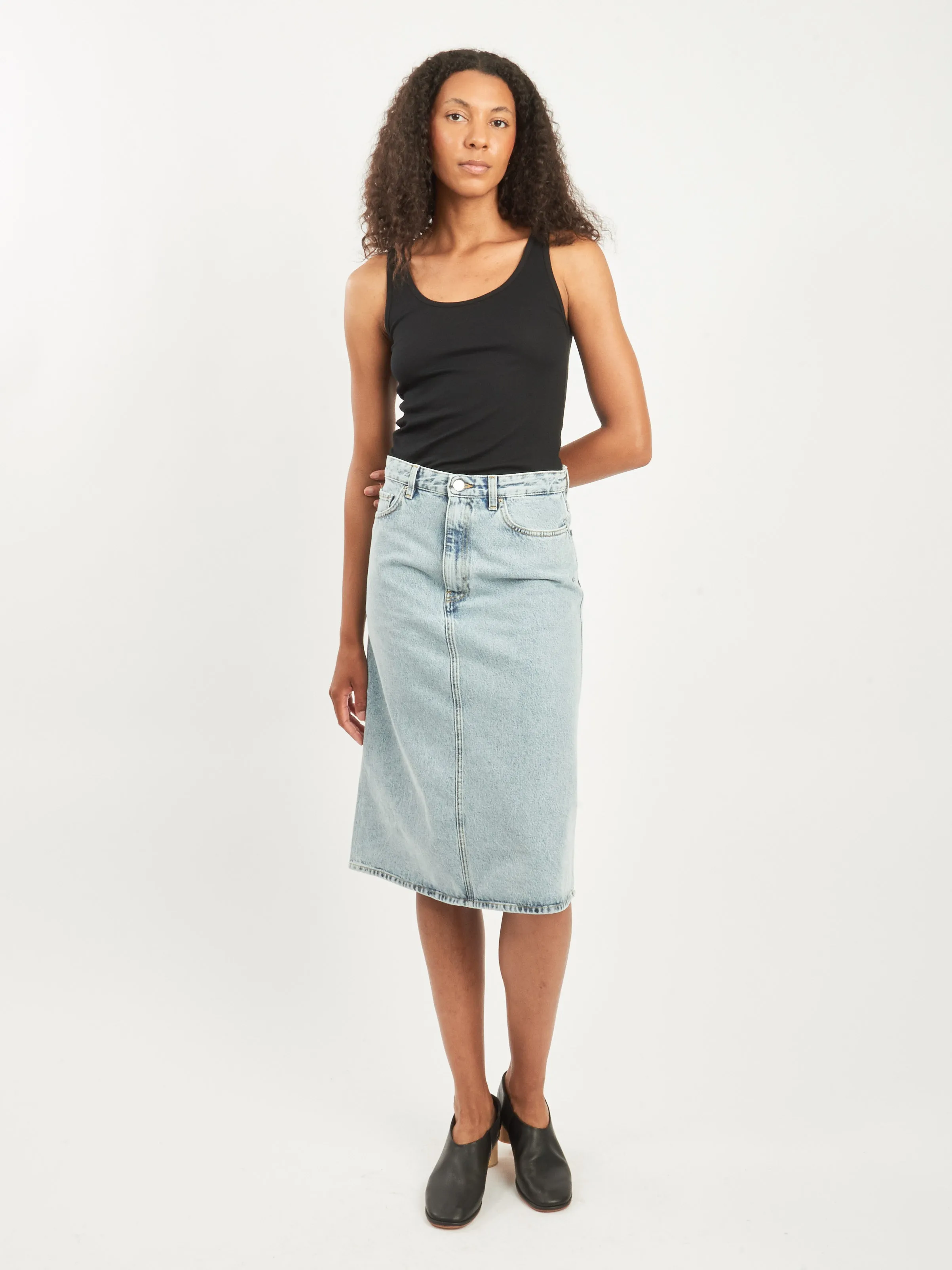 Black Classic Rib Tank sold by Frances May Houseline