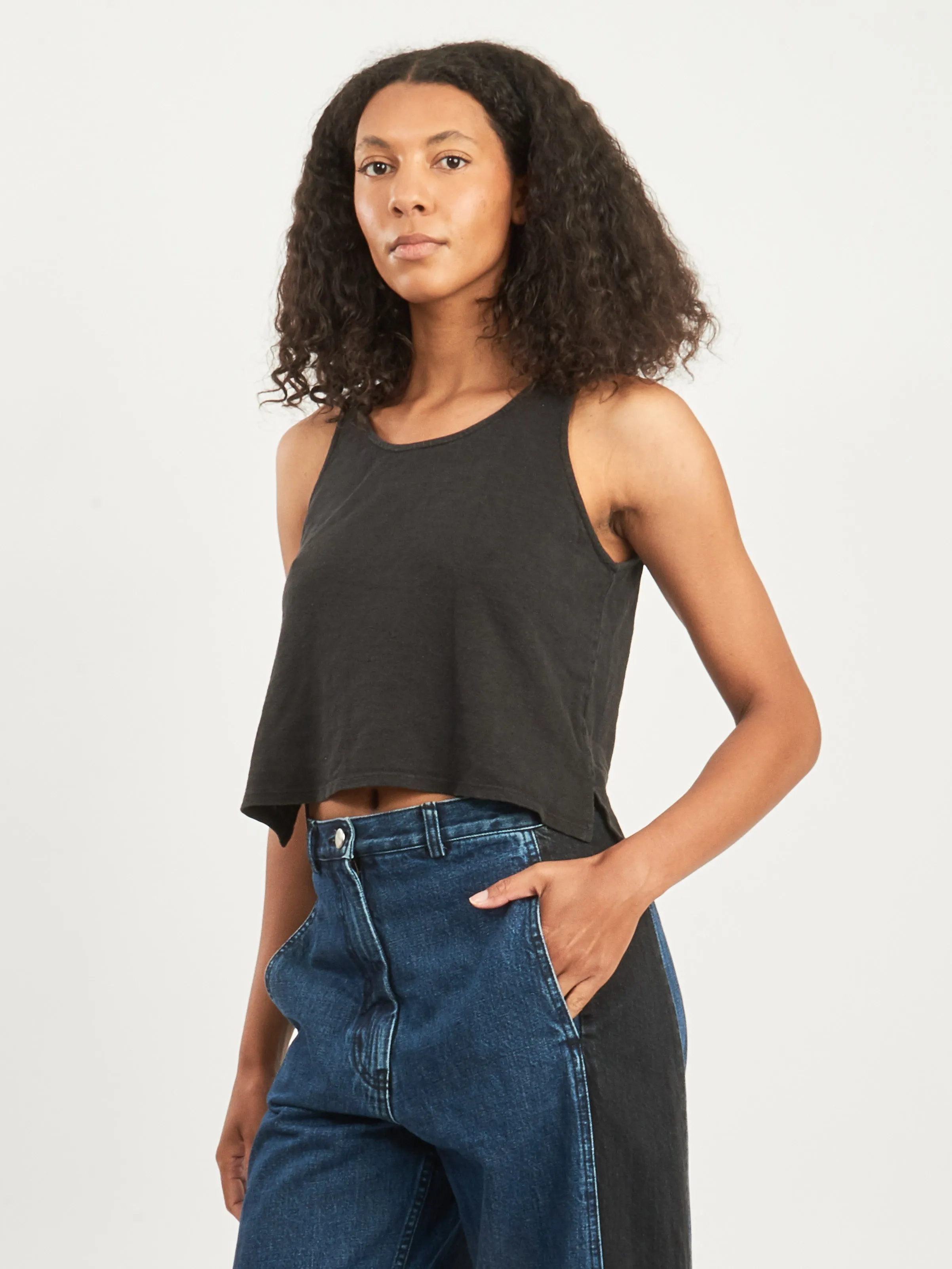 Black Sophie Tank sold by Frances May Houseline product image thumbnail 2