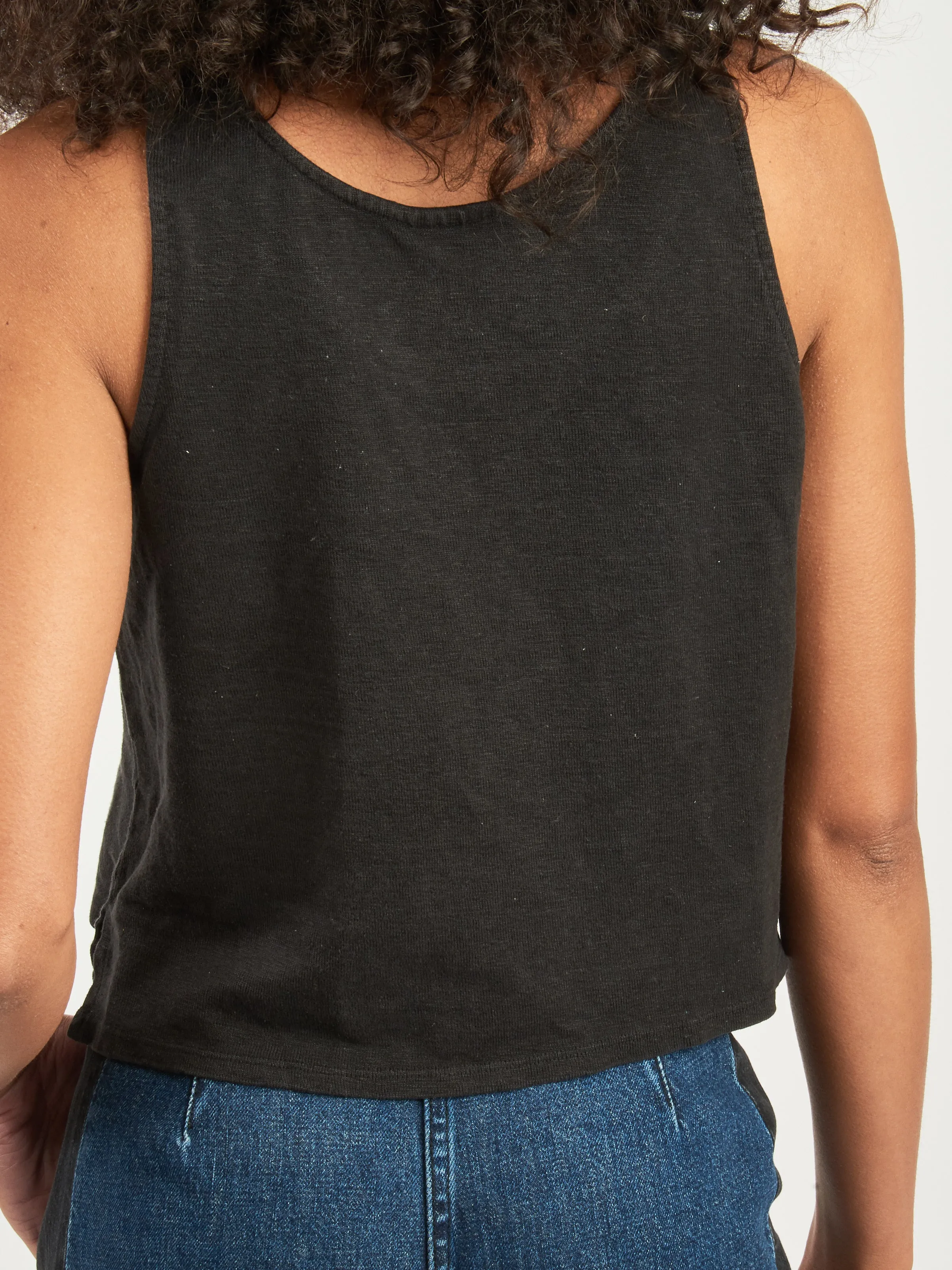 Black Sophie Tank sold by Frances May Houseline product image thumbnail 3