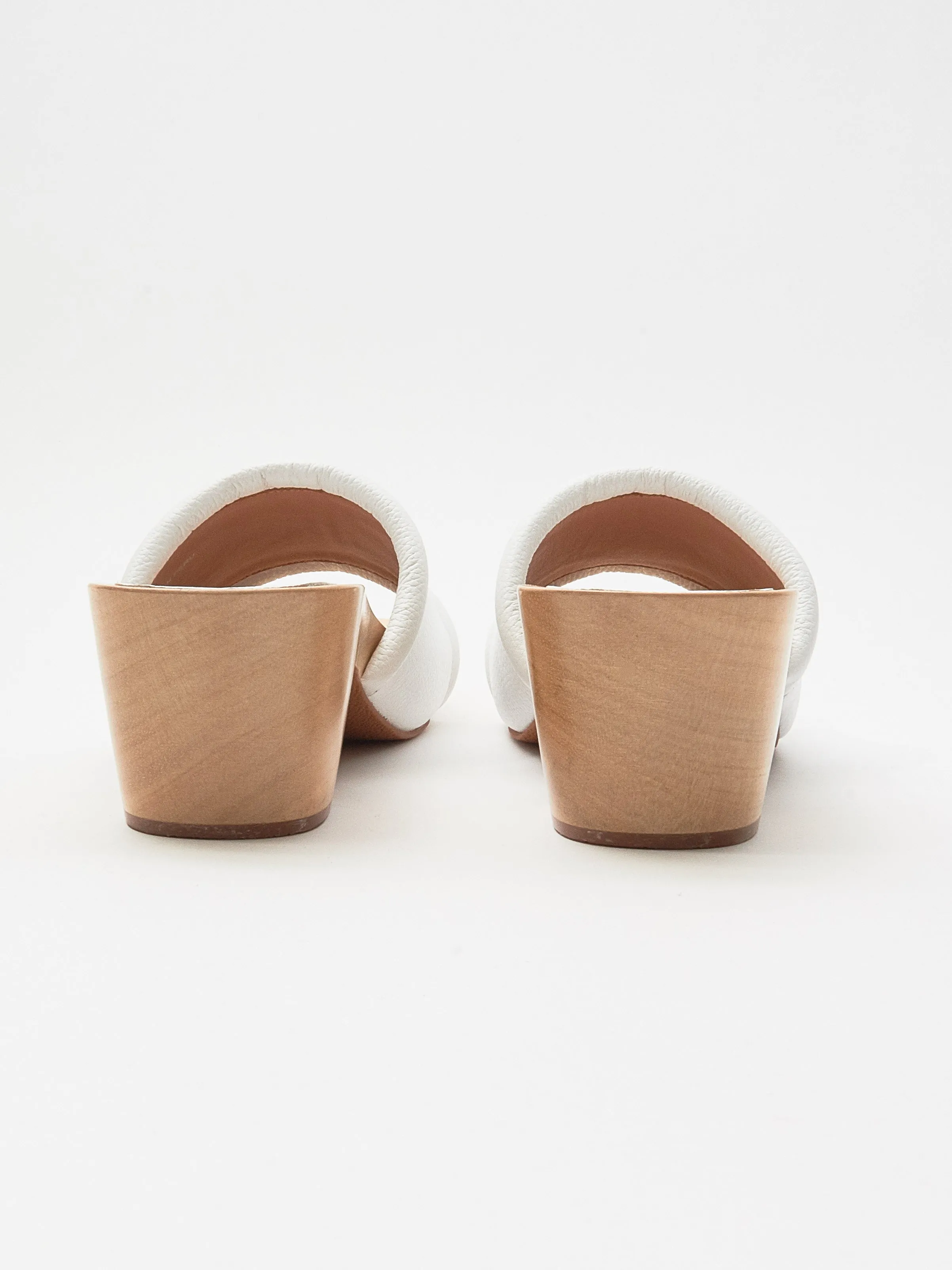 White Ciro Clog sold by Frances May Houseline product image thumbnail 5