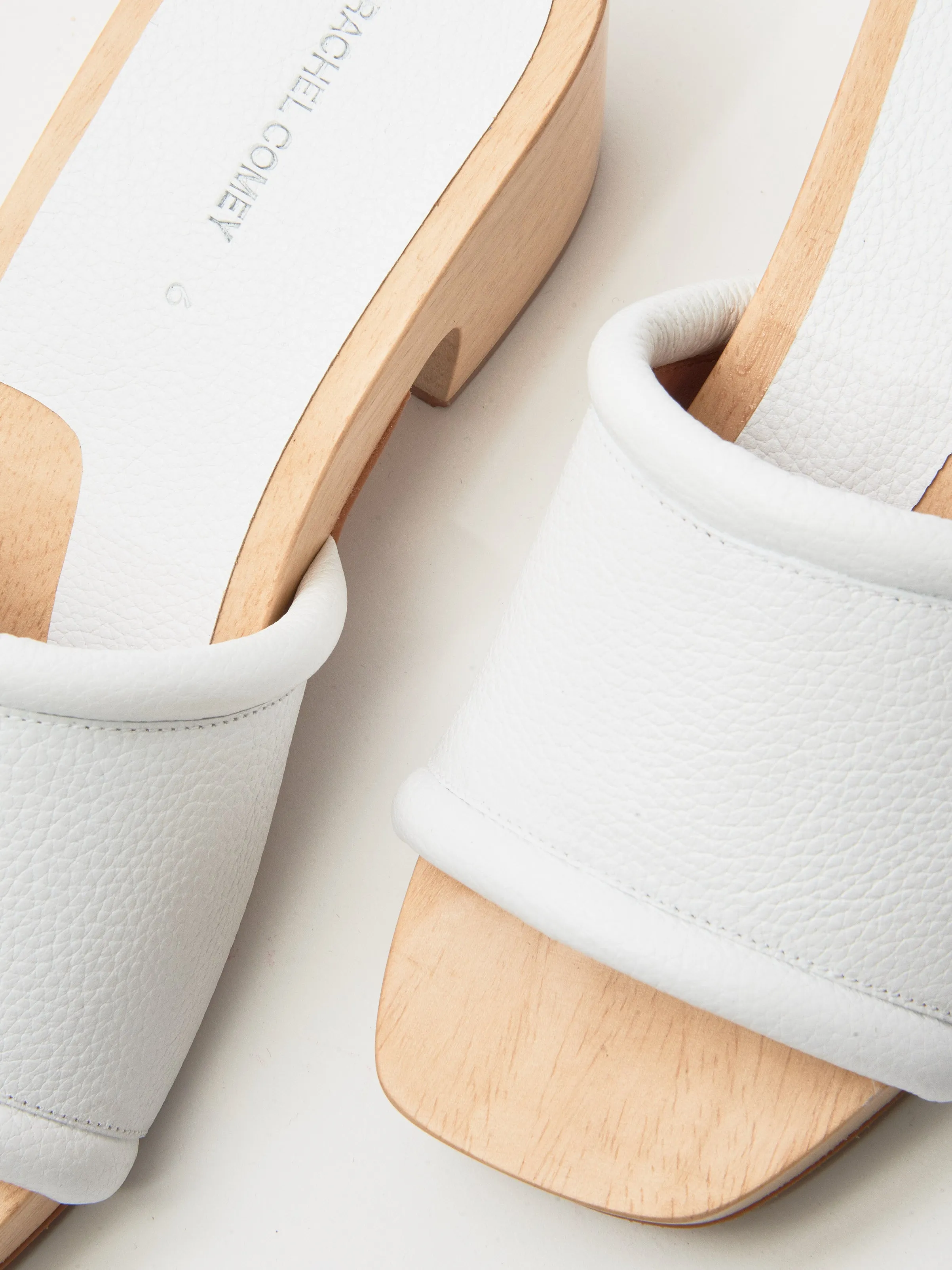 White Ciro Clog sold by Frances May Houseline product image thumbnail 3