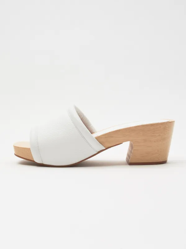 White Ciro Clog made by Rachel Comey