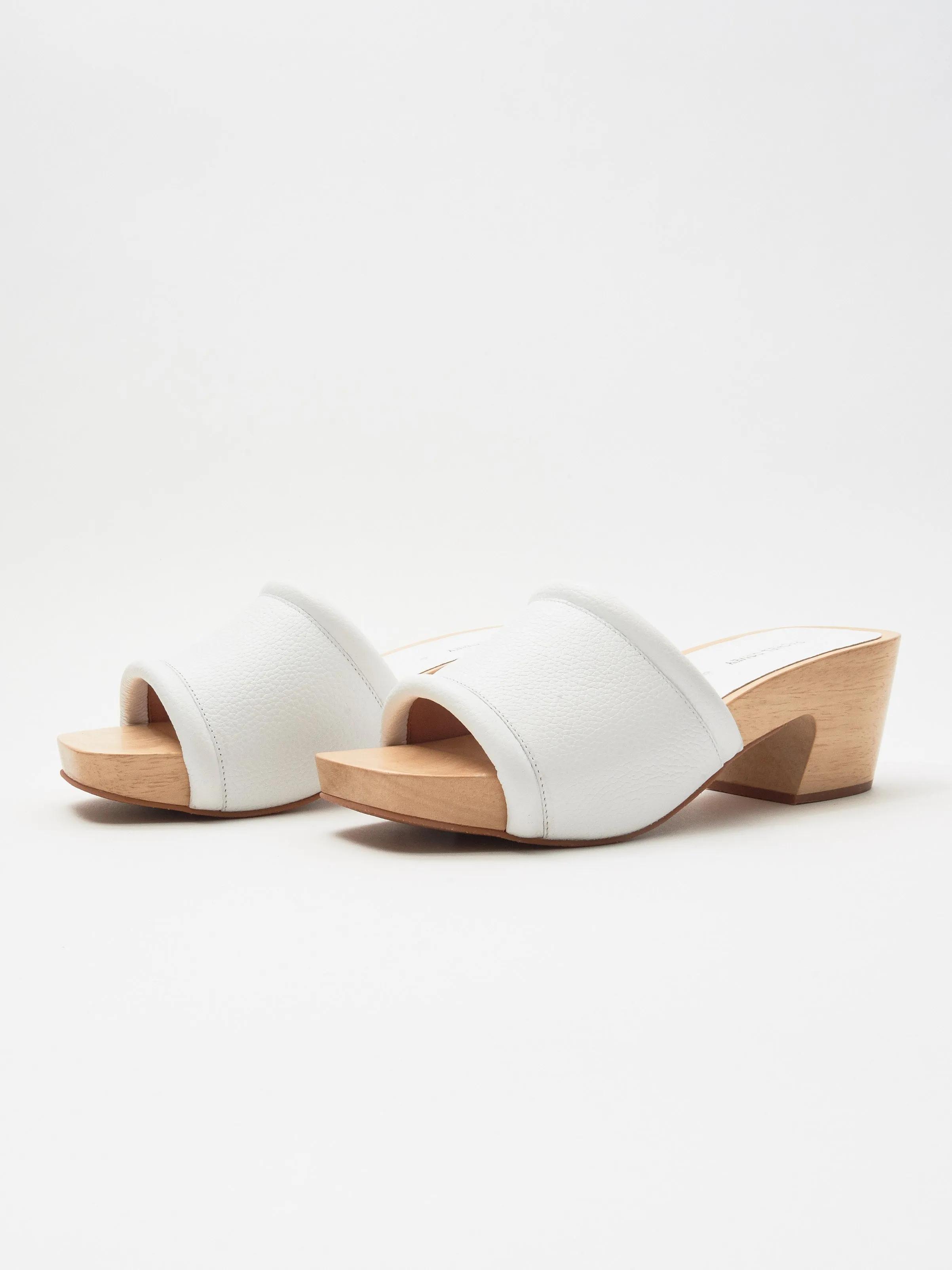 White Ciro Clog sold by Frances May Houseline product image thumbnail 2