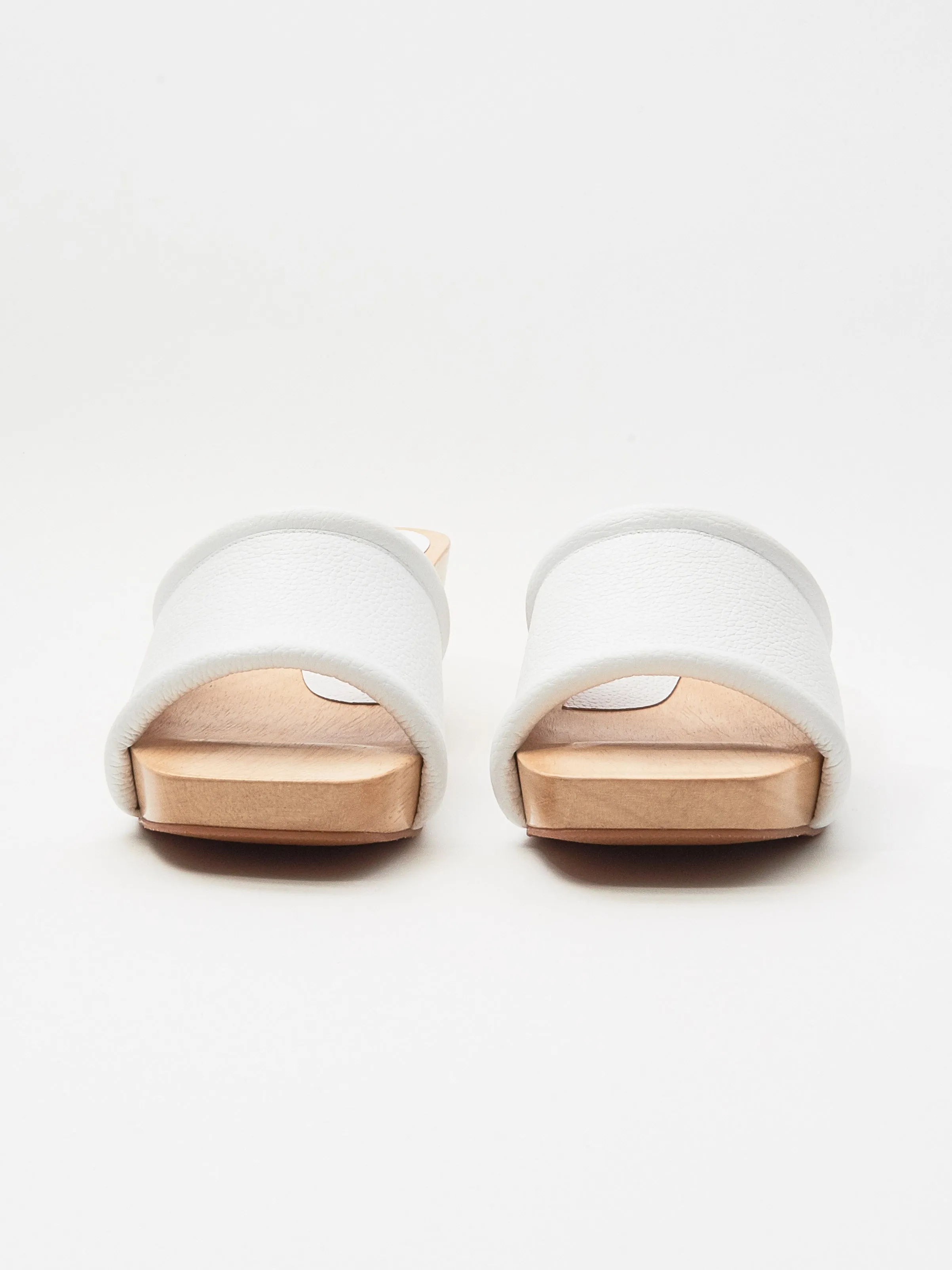 White Ciro Clog sold by Frances May Houseline product image thumbnail 4