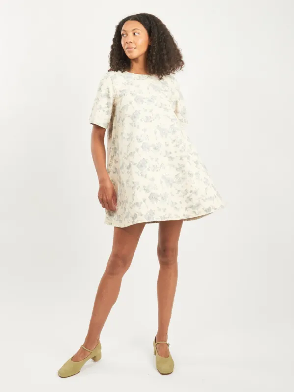 Tofu Print Denim Open Back Mini Dress made by Ganni