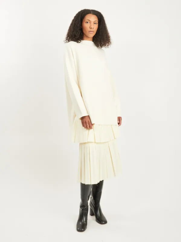 Bone Double Knit Boatneck made by Lauren Manoogian