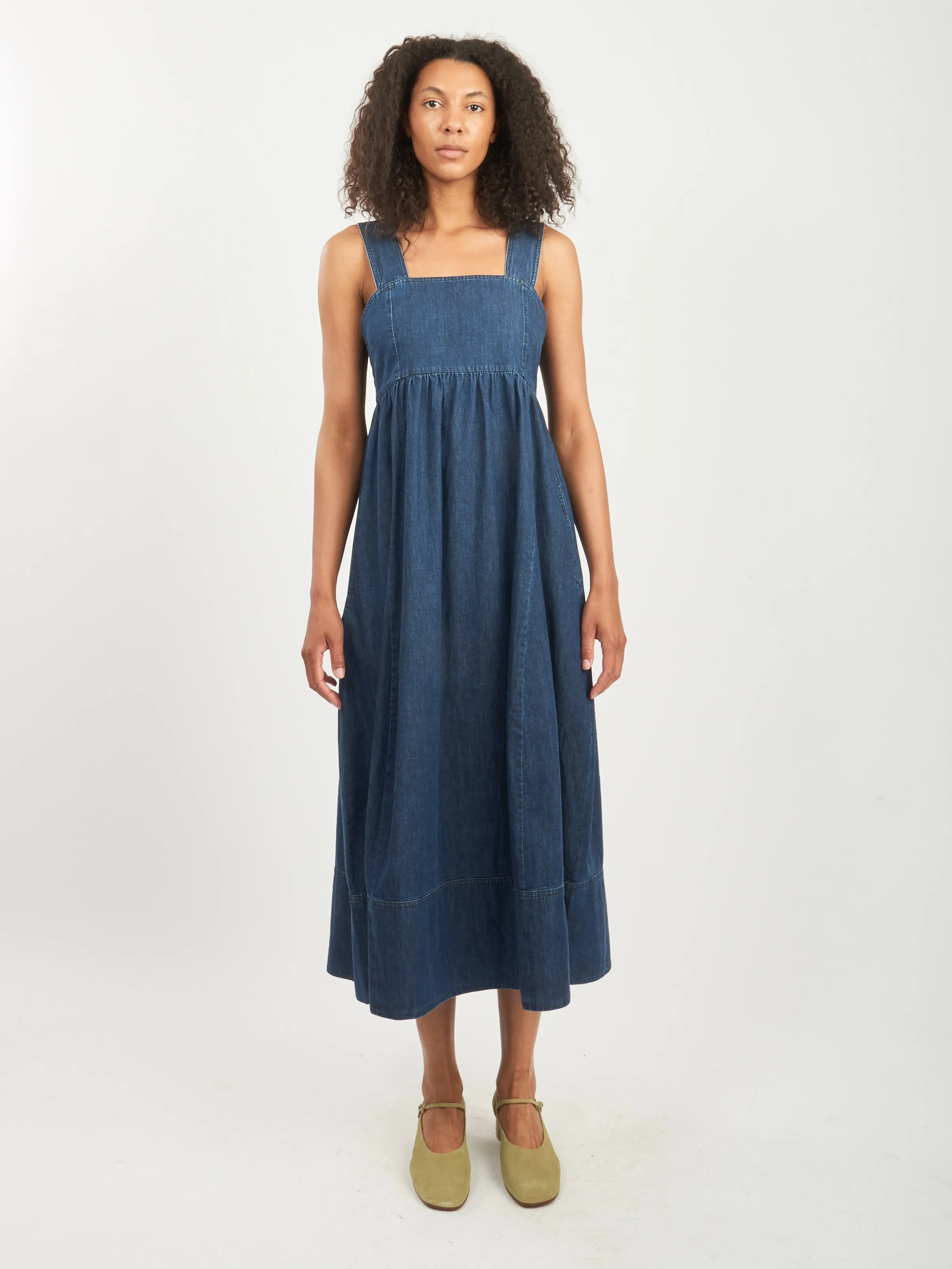 Light Weight Stone Wash Sculpted Dress sold by Frances May Houseline